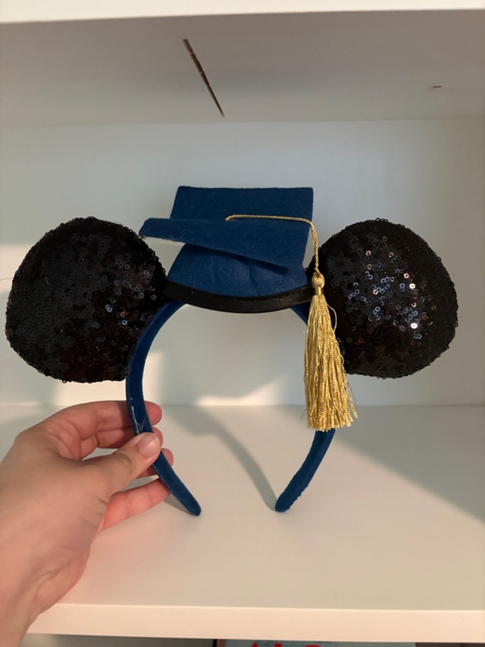 Blue Velvet Graduation Mouse Ear Headband Class of 2021